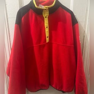 Vintage marlboro adventure team red fleece snap button pullover mens Sz XL